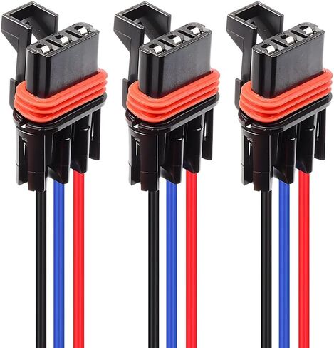 3 حزمة Polaris Bar Bar Connectors - تسخير Pulse Bar Power Plug for Ranger XP 1000 / RZR / RS1 / General 2018-2025 (Black Blue Red) in Kuwait
