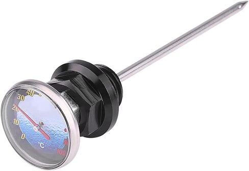 Motorcycle Oil Dipstick Temperature Gauge High Precision CNC Aluminum Alloy Oil Level Checker for 125cc Motocross Motorbike Black Silver Red Optional (Red) in Saudi Arabia