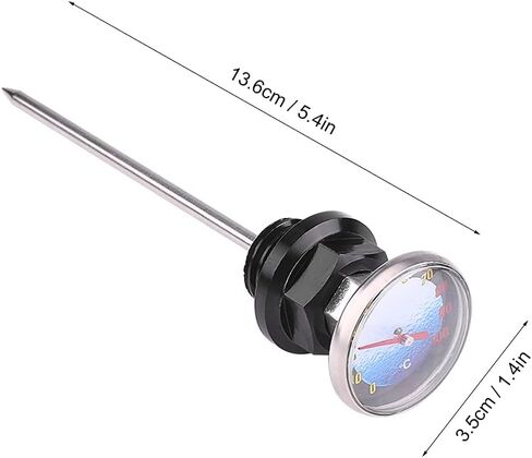 Motorcycle Oil Dipstick Temperature Gauge High Precision CNC Aluminum Alloy Oil Level Checker for 125cc Motocross Motorbike Black Silver Red Optional (Red) in Saudi Arabia