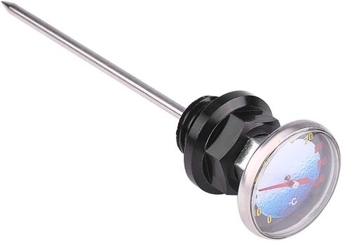 Motorcycle Oil Dipstick Temperature Gauge High Precision CNC Aluminum Alloy Oil Level Checker for 125cc Motocross Motorbike Black Silver Red Optional (Red) in Saudi Arabia