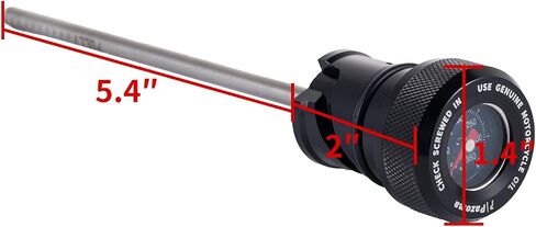 Black Harley M8 Softail Oil Distick مع مقياس درجة الحرارة ، وزيت محرك الدراجات النارية ، يناسب Dipstick 2018+ Harley Softail Fat Bob ، Fat Boy ، Ride Rider ، Low Rider S/St ، Street Bob in Kuwait