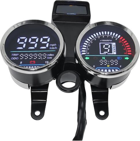 Odometer Digital Tachometer Motorcycle Motorcycle Instrument Digital Motorcycle Gauges Moto Digital Dashboard Fuel Meter Voltmeter for GN125/150 in Saudi Arabia
