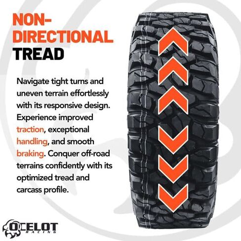 OCELOT XC729 30x10x14 إطارات UTV جميع التضاريس ، البناء الشعاعي الدائم المكون من 8 طواف ، ومراس غير الاتجاه ، وسمك سميك عدواني للتضاريس المتنوعة والظروف-عند إطارات 30x10x14 ATV in Saudi Arabia