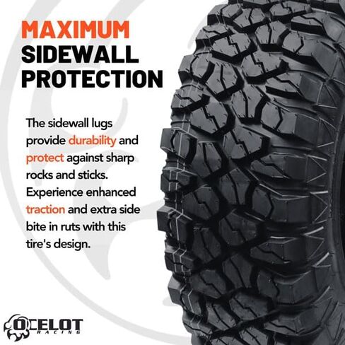 OCELOT XC729 30x10x14 إطارات UTV جميع التضاريس ، البناء الشعاعي الدائم المكون من 8 طواف ، ومراس غير الاتجاه ، وسمك سميك عدواني للتضاريس المتنوعة والظروف-عند إطارات 30x10x14 ATV in Saudi Arabia