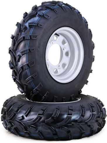 مجموعة Wanda ATV وعجلات مجموعة 25 × 8-12 25x10-12 الطين الخفيف 6-ply على 4-110 PCD 5+2 الحافات الفضية ، مجموعة 4 in Saudi Arabia
