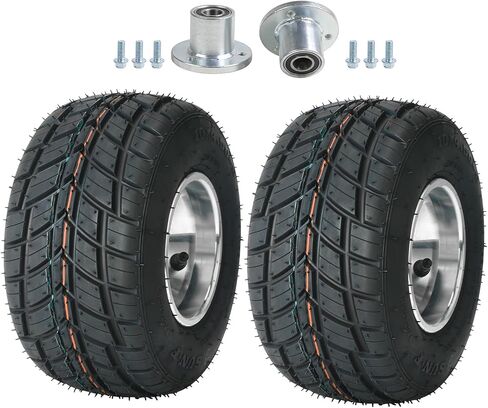 2 حزمة 5 "إطارات GO KART 10x4.50-5 إطار وحافة مع 3 مم أمامي 3 محاور مسمار 10x4.50x5 GO CART RACER ATV الإطارات مع عجلات حافة أنبوب in Kuwait