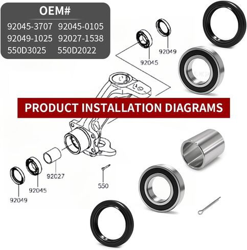 طقم ختم محور المحور الأمامي والخلفي لـ Kawasaki Mule 3000 3010 3020 4000 2510 4020 Diesel KAF620/KAF950/KAF/950/620 in Saudi Arabia
