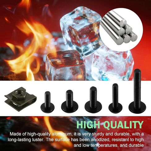 177PCS Motorcycle Fairing Bolt Kit, M5 M6 Stainless Steel Windscreen Screws, Motorcycle Windshields Fasteners Clips, Universal Fairing Bolts Nut Clips Kit for Most Motorcycles in Saudi Arabia
