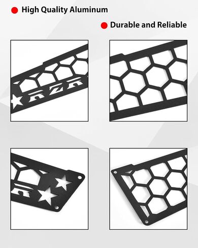 SAUTVS Aluminum Air Intake Cover Grill for Polaris RZR XP 1000/XP 4 1000 2014-2023, Black Metal Mesh Engine Side Vent Inlet Protection Cover Bezel, Enhanced Airflow & Durability(2PCS) in Saudi Arabia