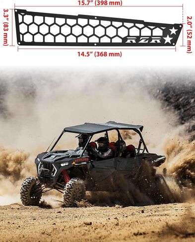 SAUTVS Aluminum Air Intake Cover Grill for Polaris RZR XP 1000/XP 4 1000 2014-2023, Black Metal Mesh Engine Side Vent Inlet Protection Cover Bezel, Enhanced Airflow & Durability(2PCS) in Saudi Arabia
