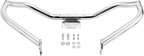 Wsays Front Engine Guard Highway Crash Bar Sharp Angle Compatible with Harley Touring Electra Street Road Glide Road King 2009-2023 Without Lower Fairing, Gloss Black in Saudi Arabia