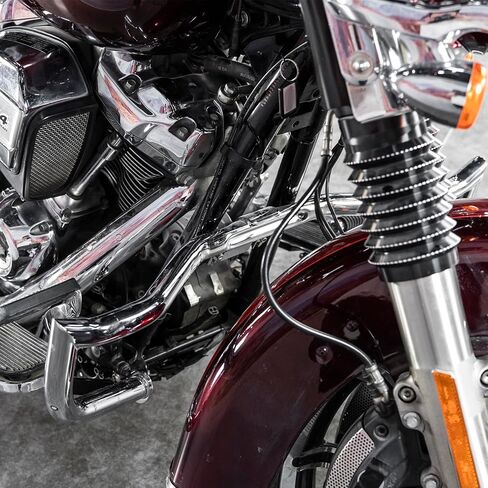 Wsays Front Engine Guard Highway Crash Bar Sharp Angle Compatible with Harley Touring Electra Street Road Glide Road King 2009-2023 Without Lower Fairing, Gloss Black in Saudi Arabia