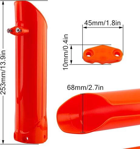 Motorcycle Front Fork Protector Covers Fork Guards for 125-500 SX XC XCF EXC 125-501 FC TC EC EX 2016-2022 (Orange) in Kuwait