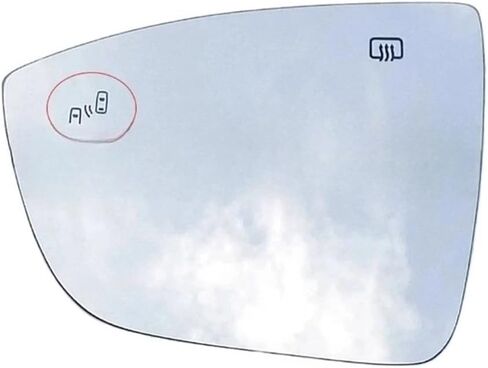 التدفئة خارج العدسة الزجاجية ذات الرؤية الخلفية البيضاء متوافقة مع Changan Deepal S07 S7 Side Mirror Lens Glass مع فتحة عمياء (ثقب عمياء يمين) in Saudi Arabia