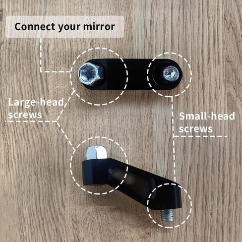 Motorcycle Rearview Mirror Risers Extenders Adapter Kit Compatible With KLX300 KLX300SM KLX300R KLX230 KLX230R KLX230S KLX230SM | KLX 300 230 Accessories Brackets (black) in Saudi Arabia