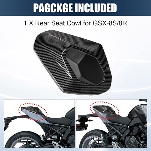 Mototcycle المقعد الخلفي COWL-PSLER PANGENGER PILLION COVER SOLO FAIRING CALLOW FOSSX-8S GSX8S GS-X8S 2023-2024 GSX-8R GS-X8R 2024 (Matte Black） in Kuwait