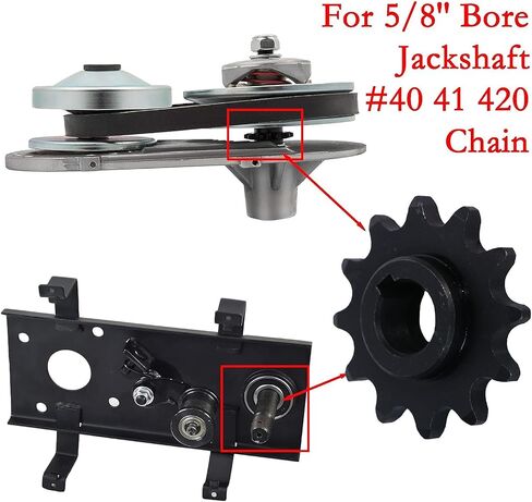 JMChstore 420 12T SPROCKET & Spacer Kit مع 5/8 بوصة تجويف لـ 20 30 محول عزم الدوران CVT لـ COLEMAN KT196 CT200U BT200X CT200UEX MINI BIKE GO KART (#40 41 420 سلسلة 12T) in Saudi Arabia