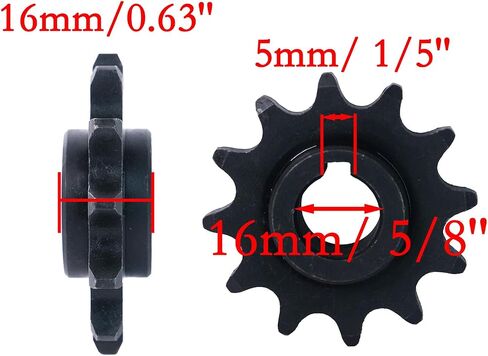JMChstore 420 12T SPROCKET & Spacer Kit مع 5/8 بوصة تجويف لـ 20 30 محول عزم الدوران CVT لـ COLEMAN KT196 CT200U BT200X CT200UEX MINI BIKE GO KART (#40 41 420 سلسلة 12T) in Saudi Arabia