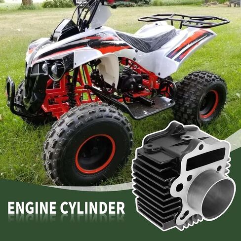 52.4mm Engine Cylinder Big Bore Rebuild Kit, Cylinder with Piston Ring Kit for Most Chinese 90cc 110cc 125cc Engines, Replacement for Taotao, Replacement for SSR in Saudi Arabia
