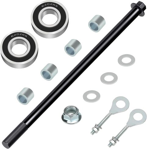 14mm 325mm Mini Bike Rear Axle Nut Kit + 6202RS Rear Wheel Bearing Kit Compatible with Coleman CT200U 196CC 200CC 6.5HP Gas Powered Mini Bike Powersports Accessories Part 15mm Chain Adjuster in Saudi Arabia