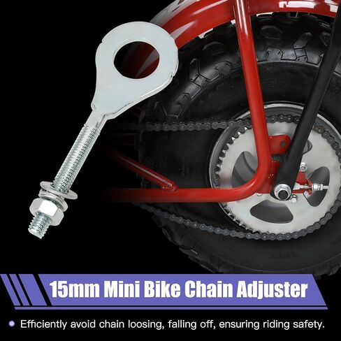 14mm 325mm Mini Bike Rear Axle Nut Kit + 6202RS Rear Wheel Bearing Kit Compatible with Coleman CT200U 196CC 200CC 6.5HP Gas Powered Mini Bike Powersports Accessories Part 15mm Chain Adjuster in Saudi Arabia