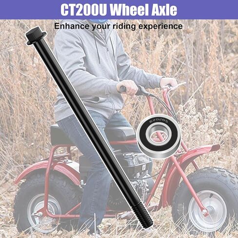 14mm 325mm Mini Bike Rear Axle Nut Kit + 6202RS Rear Wheel Bearing Kit Compatible with Coleman CT200U 196CC 200CC 6.5HP Gas Powered Mini Bike Powersports Accessories Part 15mm Chain Adjuster in Saudi Arabia