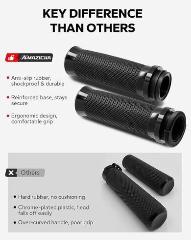 Amazicha 1Inch Handlebar Grips ، إلكترونية التحكم في الخانق ، تناسب Harley FXDLS 2016-2017 ، Softail 2016-2024 ، FLSTSE 2011-2012 ، FLSTNSE'14-15 ، FXSBSE 2013-2014 and TRIKE in Saudi Arabia