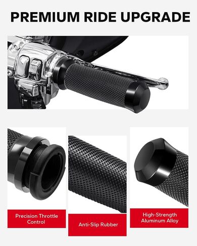 Amazicha 1Inch Handlebar Grips ، إلكترونية التحكم في الخانق ، تناسب Harley FXDLS 2016-2017 ، Softail 2016-2024 ، FLSTSE 2011-2012 ، FLSTNSE'14-15 ، FXSBSE 2013-2014 and TRIKE in Saudi Arabia