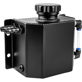 Coolant Overflow Tank, Aluminum Coolant Reservoir Tank, 1L Universal Reservoir Expansion Tank, Black in Kuwait