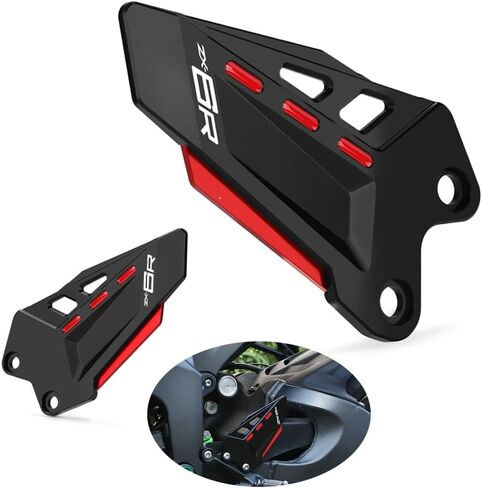 Motorcycle Foot Peg Footrest Protector Compatible With K.awasaki Ninja ZX6R 2025 2024 2023 2022 2021 2020 2019 | Rear Heel Plates Guard ZX-6R ZX636 Ninja636 Accessories (Red) in Saudi Arabia