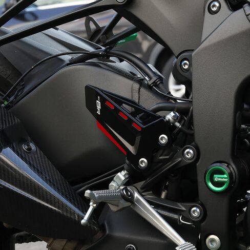 Motorcycle Foot Peg Footrest Protector Compatible With K.awasaki Ninja ZX6R 2025 2024 2023 2022 2021 2020 2019 | Rear Heel Plates Guard ZX-6R ZX636 Ninja636 Accessories (Red) in Saudi Arabia