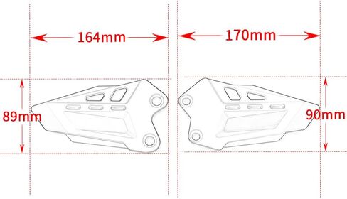 Motorcycle Foot Peg Footrest Protector Compatible With K.awasaki Ninja ZX6R 2025 2024 2023 2022 2021 2020 2019 | Rear Heel Plates Guard ZX-6R ZX636 Ninja636 Accessories (Red) in Saudi Arabia