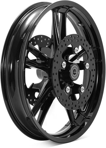 TOFR 21"x3.5" Enforcer Front Wheel Rim Tubeless For Harley 2009-2023 Touring Bagger Road Glide Road King Electra Glide Ultra Limited Classic Street Glide Custom Special/W 11.8" Polished Front Rotors in Saudi Arabia