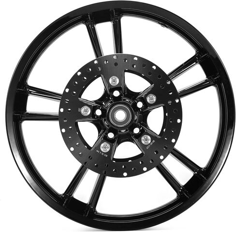 TOFR 21"x3.5" Enforcer Front Wheel Rim Tubeless For Harley 2009-2023 Touring Bagger Road Glide Road King Electra Glide Ultra Limited Classic Street Glide Custom Special/W 11.8" Polished Front Rotors in Saudi Arabia