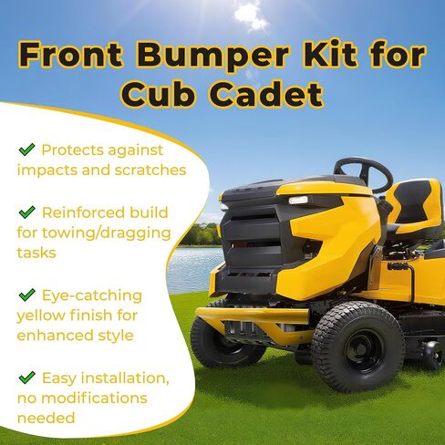 Front Bumper Tube - Compatible with Cub Cadet XT1 XT2 GT50 GX54 ST54 LX42 LX46 LX50，Front Bumper Kit Replacement#683-05155-4021 & OEM 19A30020100, 19A30020OEM -Yellow Heavy-Duty in Saudi Arabia