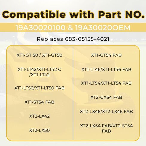 Front Bumper Tube - Compatible with Cub Cadet XT1 XT2 GT50 GX54 ST54 LX42 LX46 LX50，Front Bumper Kit Replacement#683-05155-4021 & OEM 19A30020100, 19A30020OEM -Yellow Heavy-Duty in Saudi Arabia