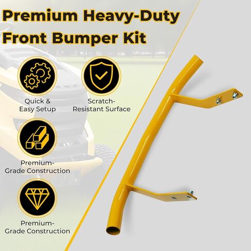 Front Bumper Tube - Compatible with Cub Cadet XT1 XT2 GT50 GX54 ST54 LX42 LX46 LX50，Front Bumper Kit Replacement#683-05155-4021 & OEM 19A30020100, 19A30020OEM -Yellow Heavy-Duty in Saudi Arabia