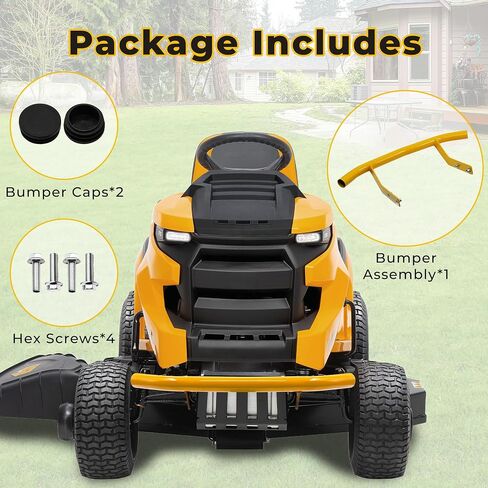 Front Bumper Tube - Compatible with Cub Cadet XT1 XT2 GT50 GX54 ST54 LX42 LX46 LX50，Front Bumper Kit Replacement#683-05155-4021 & OEM 19A30020100, 19A30020OEM -Yellow Heavy-Duty in Saudi Arabia