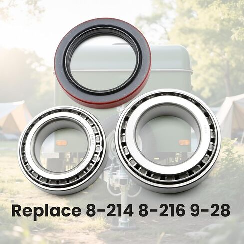 ASTROSYNC Axle Bearing Kit Fit for 12K Dexter 10-56 Seal Trailer Axel Replace 8-214 8-216 9-28 in Saudi Arabia