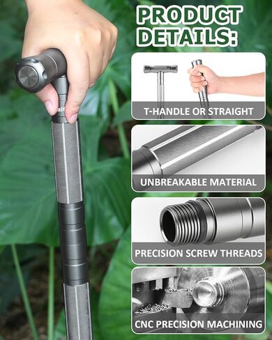 aiGear رأس مجرفة قابلة للطي متعددة الاستخدامات تكتيكية ملحقة متوافقة مع عصا المشي لمسافات طويلة للتخييم والرحلات والأنشطة الخارجية (MS-B005) in Kuwait