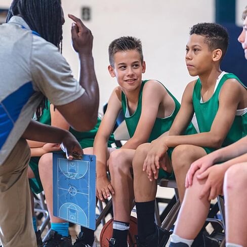 Magnetic Basketball Coaches Clipboard, White Double-Sided Dry Erase Coach Board, Tactics Whiteboard with Color Magnetic Sticker and 2 Marker for Coaches Gift in Kuwait