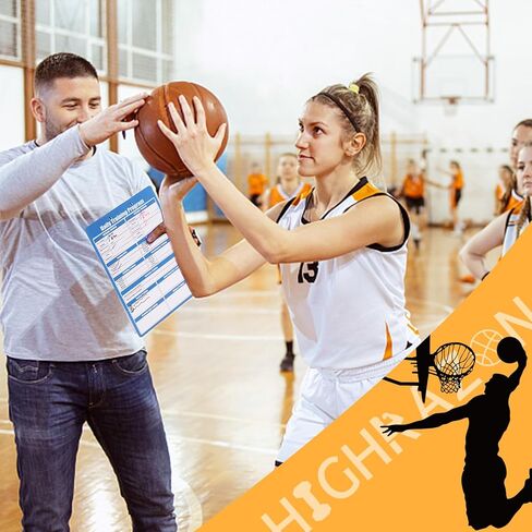 Magnetic Basketball Coaches Clipboard, White Double-Sided Dry Erase Coach Board, Tactics Whiteboard with Color Magnetic Sticker and 2 Marker for Coaches Gift in Kuwait