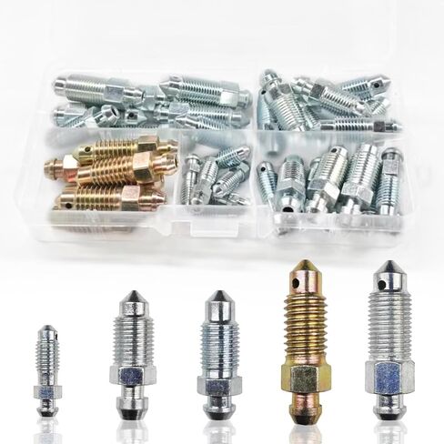 36pcs مجموعة مجموعة المسمار المسمار نزيف ، SAE & Metric Clinder Dlease Screats ، إكسسوارات الفرجار الفرامل للسيارة تحل محل H9406-6 ، H9402-6 ، H9403-6 ، H9404-6 ، H9407-6 ، H9410-6 in Saudi Arabia