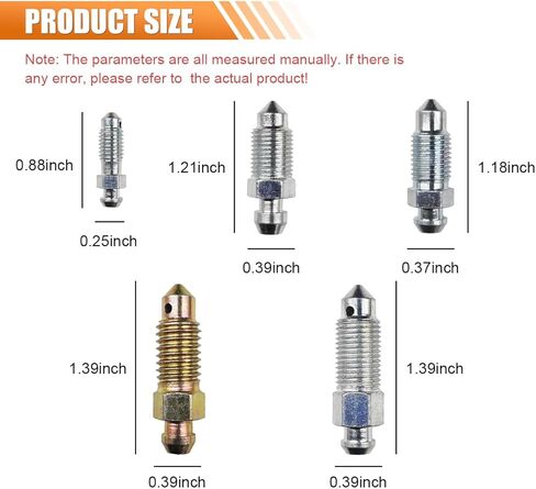 36pcs مجموعة مجموعة المسمار المسمار نزيف ، SAE & Metric Clinder Dlease Screats ، إكسسوارات الفرجار الفرامل للسيارة تحل محل H9406-6 ، H9402-6 ، H9403-6 ، H9404-6 ، H9407-6 ، H9410-6 in Saudi Arabia