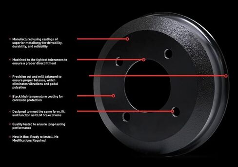 Dynamic Friction Company True Balanced Brake DRUM (1) 365-76038 in Saudi Arabia