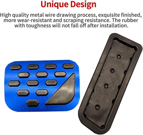 Car Pedal Cover New for Jeep Grand Cherokee 2024 2025 Aluminum Alloy No Drilling Aluminum Brake and Accelerator Pedal Covers 2PCS (Blue) in Kuwait