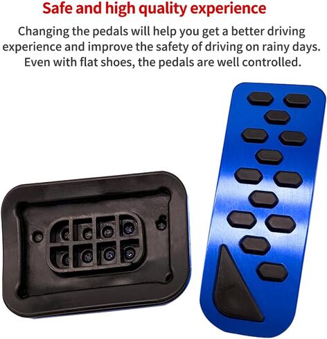 Car Pedal Cover New for Jeep Grand Cherokee 2024 2025 Aluminum Alloy No Drilling Aluminum Brake and Accelerator Pedal Covers 2PCS (Blue) in Kuwait