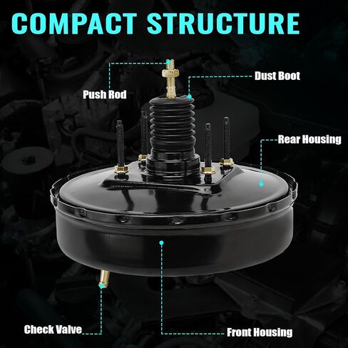 Partsflow Power Brake Booster 54-74400 متوافق مع Ford F250 1987-1996 F250 HD 1997 F350 1987-1997 F-Super Duty 1990-1997 E8TZ2005A بدون أسطوانة رئيسية in Kuwait