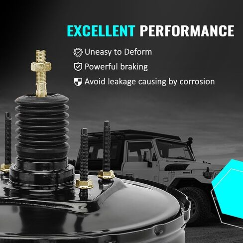 Partsflow Power Brake Booster 54-74400 متوافق مع Ford F250 1987-1996 F250 HD 1997 F350 1987-1997 F-Super Duty 1990-1997 E8TZ2005A بدون أسطوانة رئيسية in Kuwait