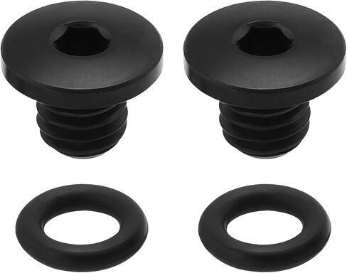 2 مجموعات TC4 تيتانيوم قرص الفرامل براغي نزيف مع O-RINGS M5X8.5MM متوافقة مع Shimano M985/M988/M9020 الفرجار الهيدروليكي Y8RM98010 أسود in Kuwait